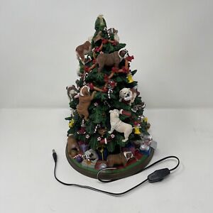 Retired Danbury Mint English Bulldog Lighted Christmas Tree Rare