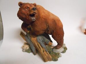 Danbury Mint "Heavyweight Champ" by Nick Bibby Grizzly Bear Statue Figurine