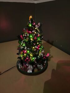 NICE! Danbury Mint Miniature Schnauzer Dog Christmas Tree Lighted Figure