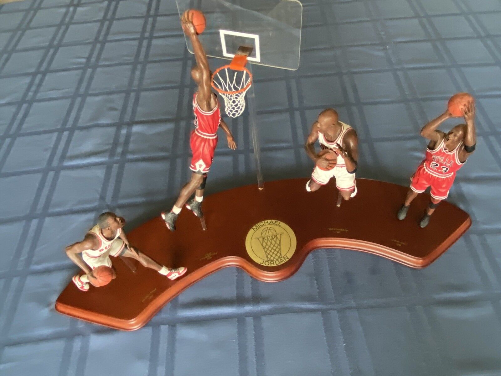 Michael Jordan Vintage Danbury Mint 4 Figure Display with Stand