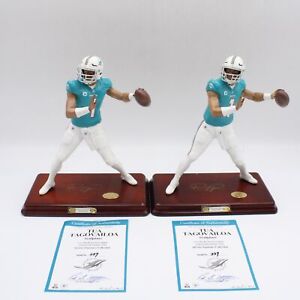 Danbury Mint NFL Tua Tagovailoa Porcelain Collector's Edition Sculpture Lot of 2