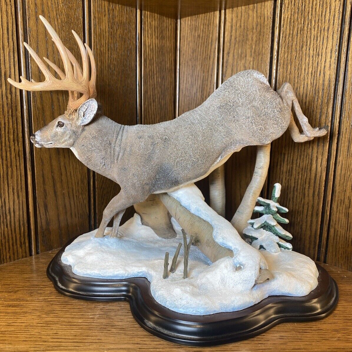 Danbury Mint Buck of a Lifetime Deer Hunter Figurine Statue Display Sculpture Ar