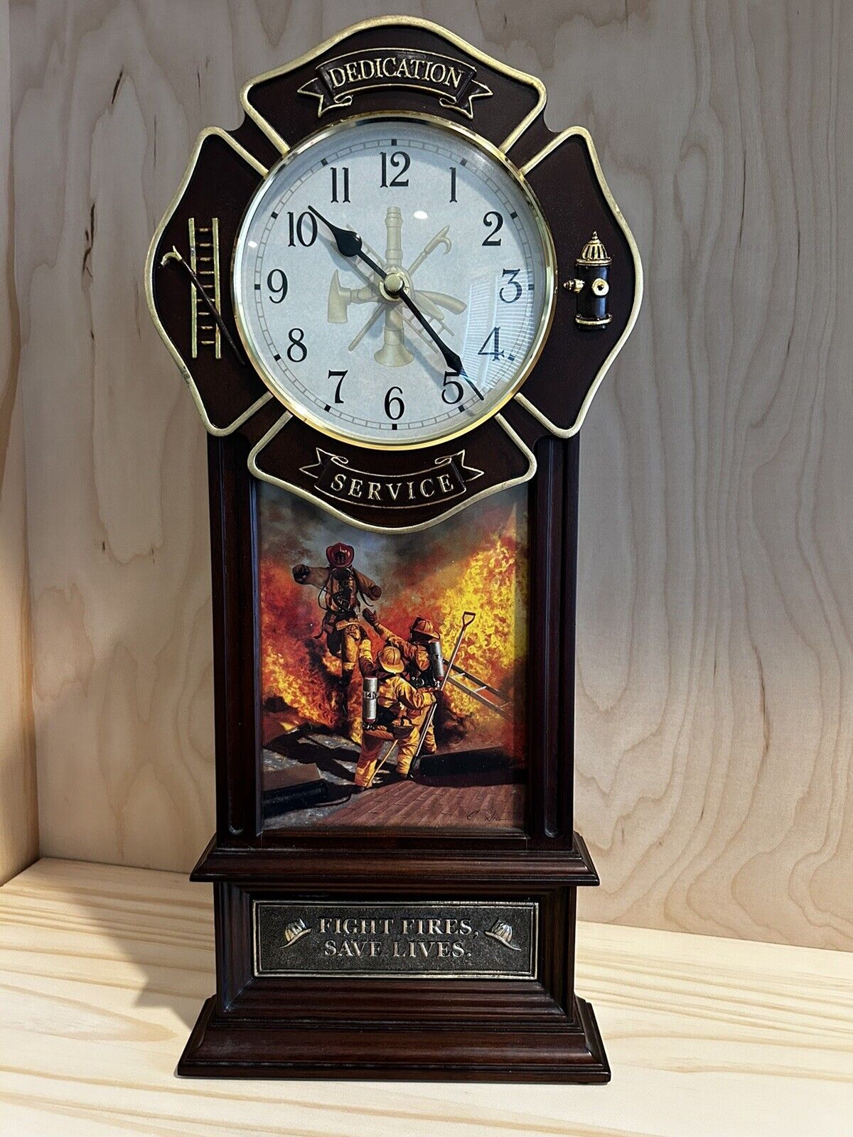 Danbury Mint - The Firefighters Clock