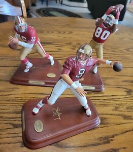 Lot of 3 Danbury Mint 49ers Figurines ~  Joe Montana, Jerry Rice & Steve Young