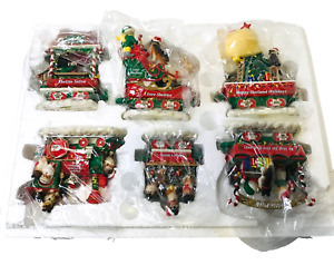Danbury Mint Sheltie Christmas Express 6 pcs Train Set Dog Holiday Complete