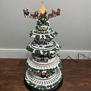 Danbury Mint Yankees Christmas Tree Village Light Up 2011