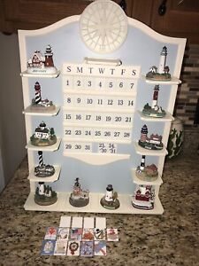 Danbury Mint Lighthouse Perpetual Calendar COMPLETE Pristine No Damage NICE