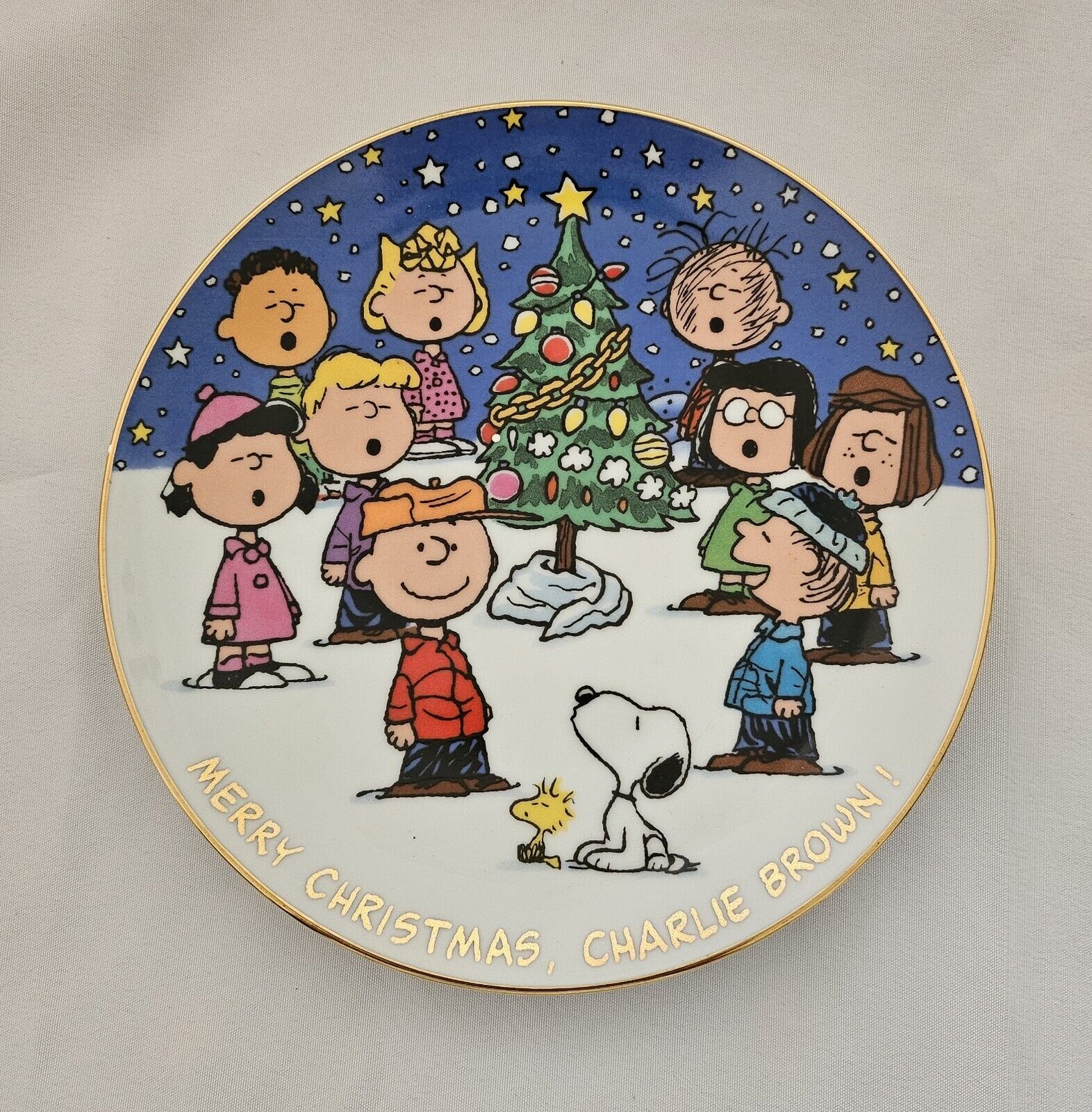 Merry Christmas Charlie Brown Peanuts LE Danbury Mint Collector's Plate