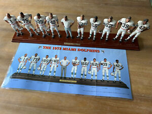 Rare Miami Dolphins  1972 Danbury Mint Team Figurines 17-0 Plus Promo Poster