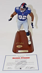 Danbury Mint Football Figurine  New York Giants Michael Strahan with COA