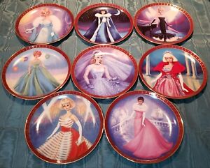Vintage High Fashion Barbie Danbury Mint Complete Collectible Plate Set 1990