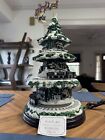 RARE Danbury Mint Yankees Christmas Tree Village Light Up 2011 TESTED MINT