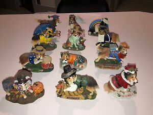DANBURY MINT SHELTIE COLLECTION 12 MONTHS