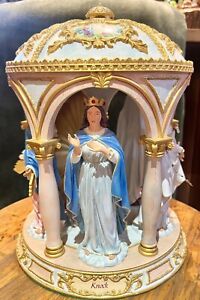 Apparitions Of Mary The Danbury Mint Catholic Gifts 10” Tall 23kt Gold Accents