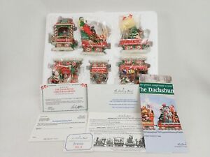 Danbury Mint “The Dachshund Christmas Express” Train Set Complete with COA n Box