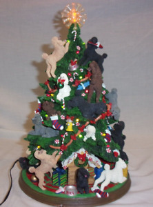 Danbury Mint Poodle (Variety) Christmas Tree w/Star & COA  - 2005 - Mint in Box!