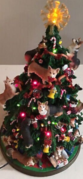 Vintage Danbury Mint,,,Welsh corgi Christmas Tree,, In Original Box