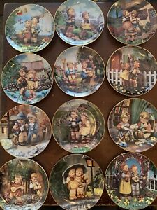 Lot of 12 M.J. Hummel Goebel Little Companions Danbury Mint Collectors Plates 8"