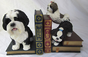 Shih Tzu Bookends Dogs Puppies Pair Danbury Mint Limited Edition Shitzu