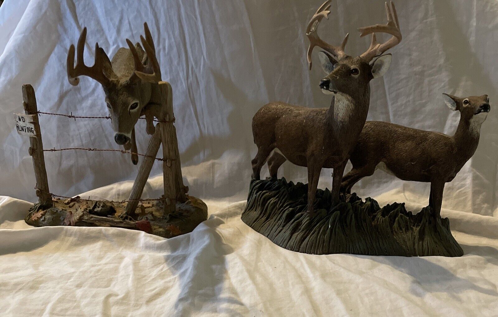 Danbury Mint Christensen Travers Deer Whitetail Leaping Bounds Fall Retreat Lot
