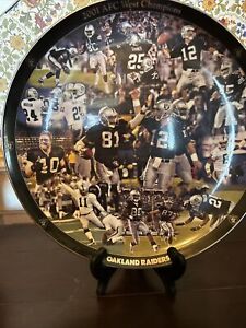 Danbury Mint Oakland Raiders 2001 AFC West  Champions 12" Collector Plate A9013