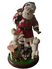 New ListingDanbury Mint Santa's Little Bichons Frise Dog Figurine Christmas Rare 10" W/ Box