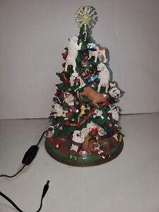 Retired Danbury Mint English Bulldog Lighted Christmas Tree RARE - Missing Cord