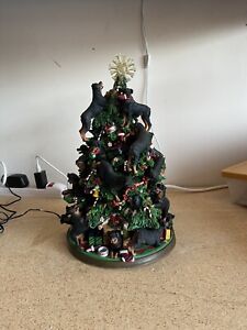 EXTREMELY RARE! DANBURY MINT ROTTWEILER DOG CHRISTMAS TREE LIGHTED FIGURINE 13”