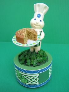 FS Pillsbury Doughboy IRISH EYES COLLECTOR MUSIC BOX FIGURINE Danbury Mint 2011