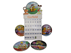 Garfield Perpetual Calendar and Collector Plates 5 Months by Jim Davis