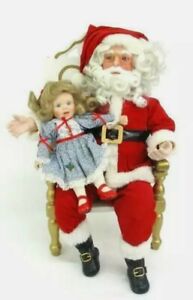 Danbury Mint "A Visit With Santa" Christmas Display 1990's Vintage New Open Box