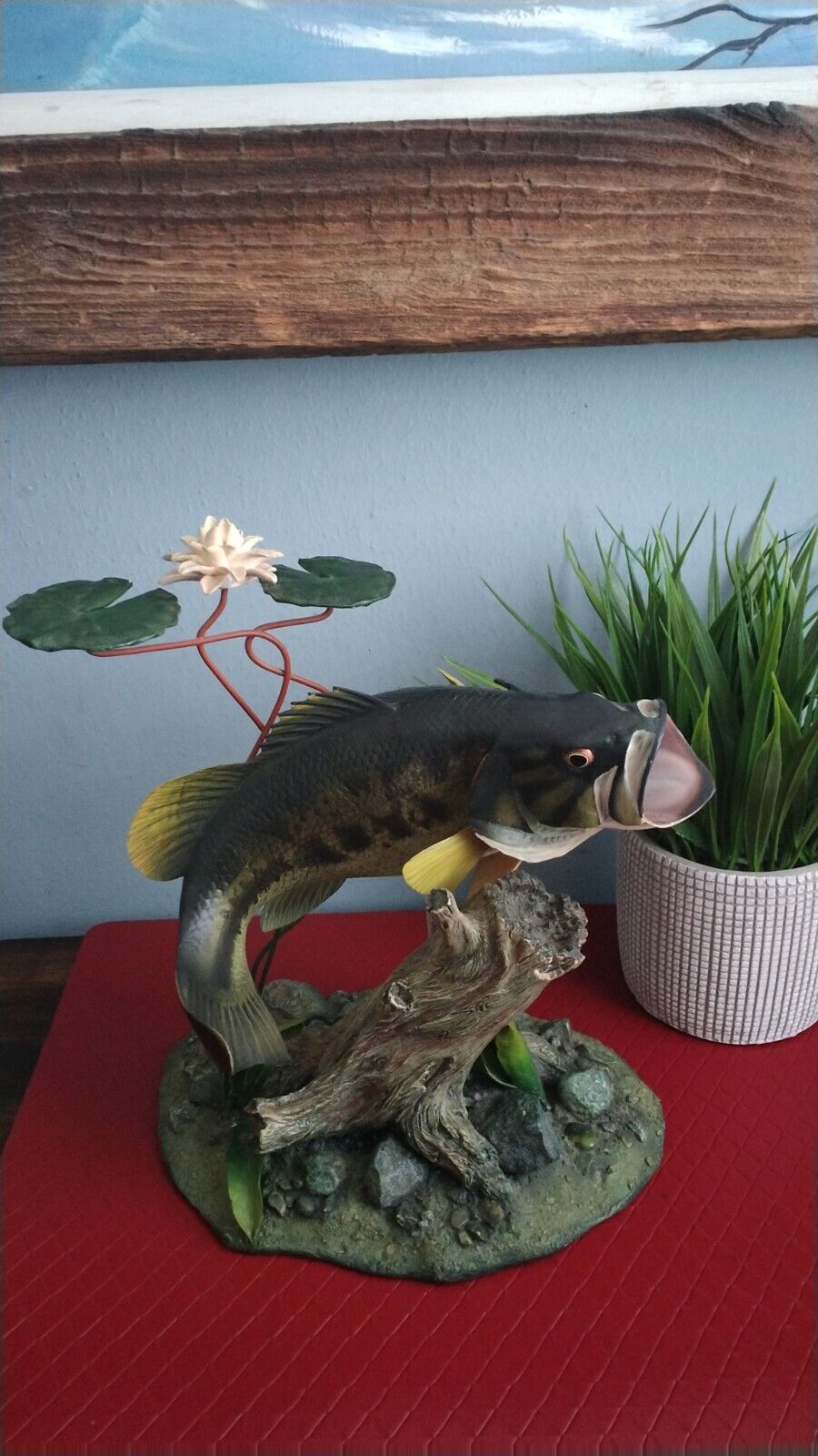 BACKWATER BASS George Kruth DANBURY MINT Freshwater Trophies Collection Sculptur