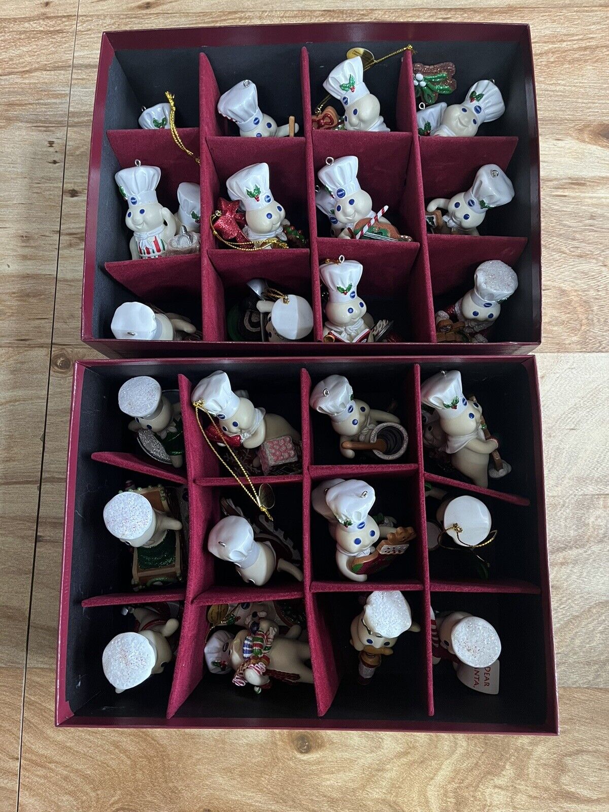 Danbury Mint  Pillsbury Doughboy Glitter Ornaments Lot of 34