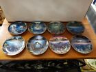 Danbury Mint: Underwater Paradise 8 plate set Dolphins Whales Turtles Ocean Sea