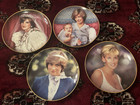 Princess Diana Danbury Mint - Four Remembering Diana Plates  22ct Gold Edge.