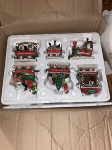 Danbury Mint “The Dachshund Christmas Express” Train Set - Boxed COMPLETE 6 Pcs