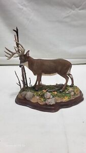 Danbury Mint" Making His Mark" Whitetail Deer Statue