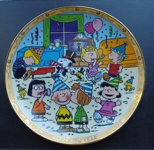 Peanuts "Happy New Year!" Collector's Plate Danbury Mint LTD RARE