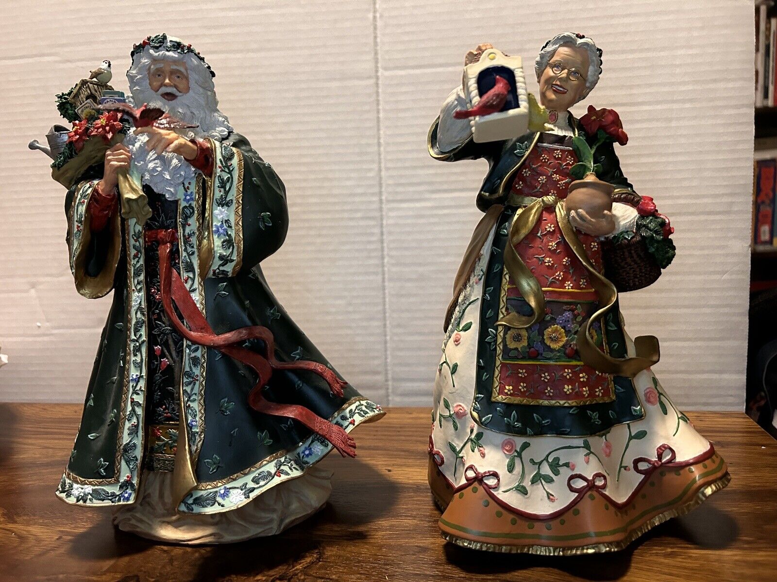 Danbury Mint Lena Liu Santa Claus Mrs. Claus Lot Of 2 Figurines No Boxes