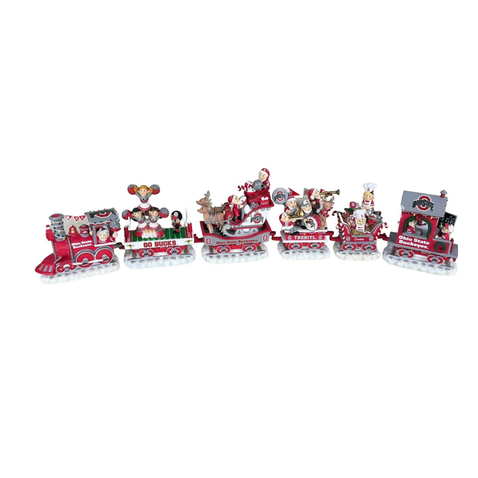 Danbury Mint The Ohio State Buckeyes Holiday Halftime Rail Christmas Train