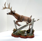 Danbury Mint Lucky Leap Curtis Christensen Whitetail Buck Deer Hunting Sculpture