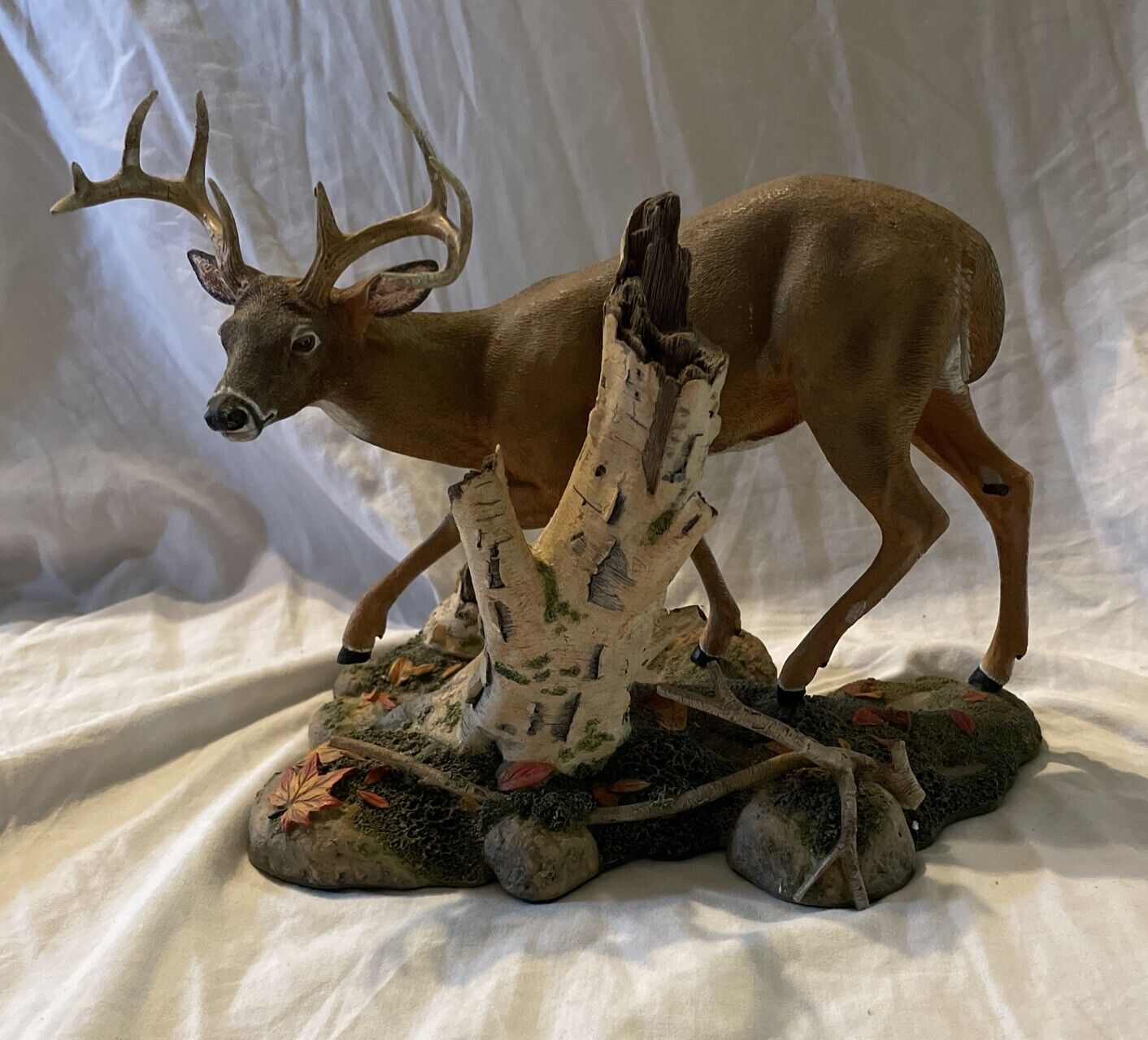 Danbury Mint One More Step Nick Bibby Deer Whitetail Fall Tree Wilderness