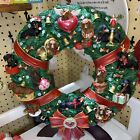 Danbury mint Dachshund Christmas  Wreath battery operated