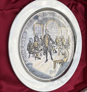 Danbury Mint Sterling Plate American Bicentennial First Continental Congress Box