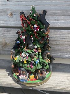 Danbury Mint Rottweiler Dog Christmas Tree Lighted Figurine RARE Read Desc.
