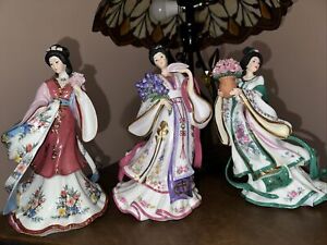 THE DANBURY MINT  Princess Fine Porcelain Figurine LOT OF 3