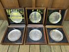 DANBURY MINT CURRIER & IVES STERLING SILVER PLATE COLLECTION (6)