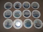 Set of 12 Danbury Mint The Official Tall Ships Plate Collection  Fine China 8"