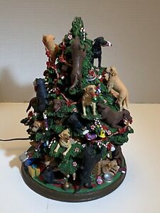Danbury Mint Labrador Retriever Dog Christmas Tree Lighted Figurine Retired