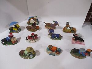 Danbury Mint Perpetual Calendar Dachshund Lot Of 12 excellent condition